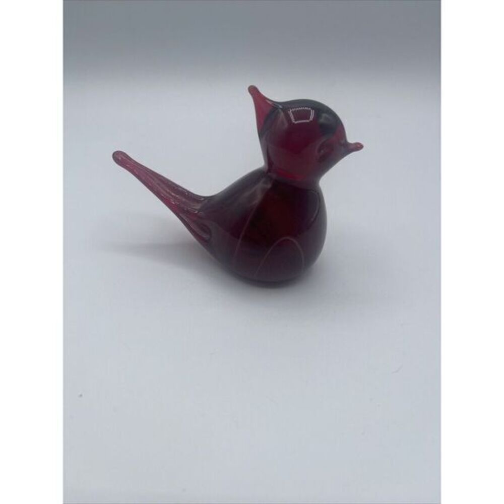 Gibson 1985 Red Glass Bird‎ Figurine